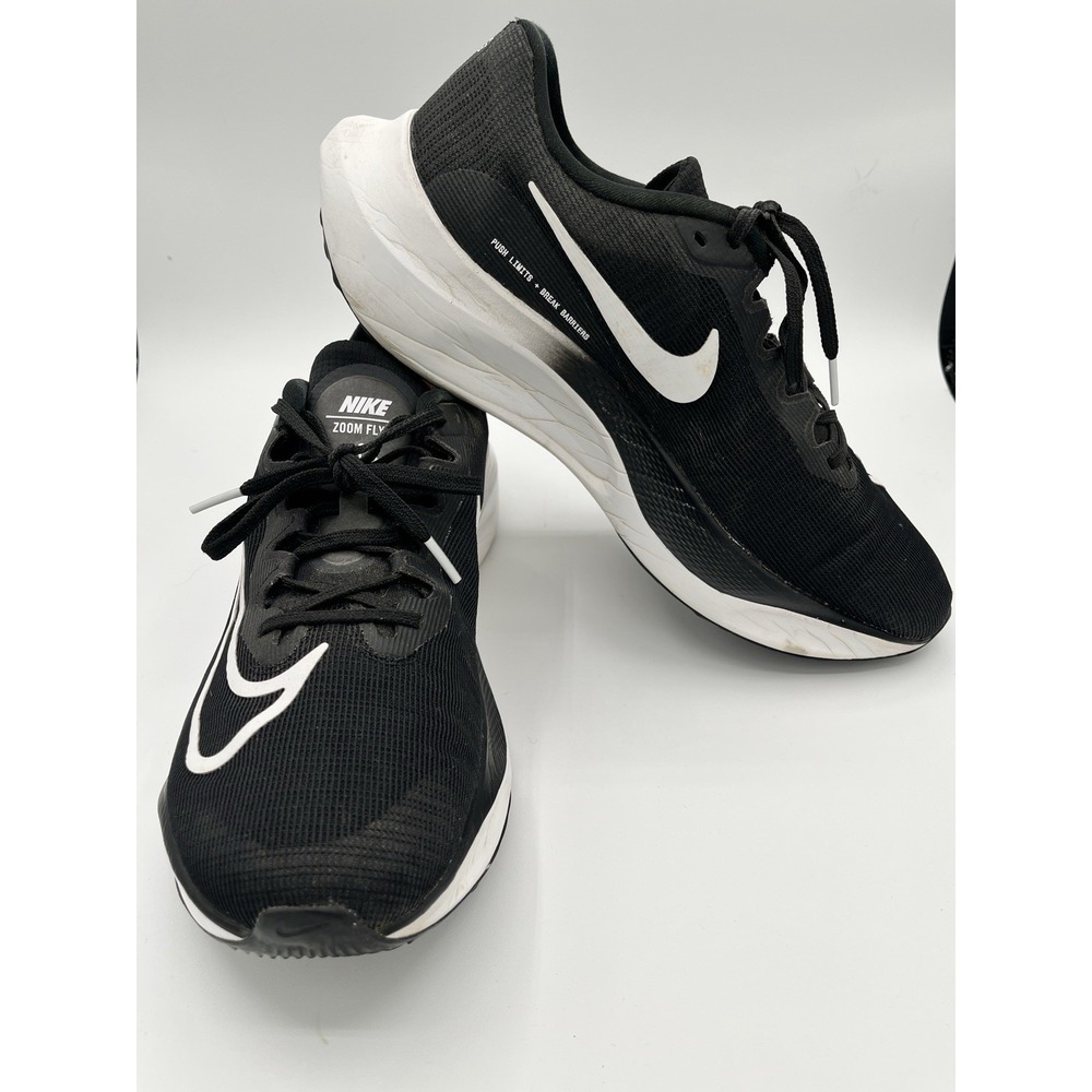 Nike Zoom Fly 5 Black White DM8968-001 Men's Size 12 Excellent Condition